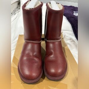 Ugg Classic Short Leather 1005372 Oxblood Size 9